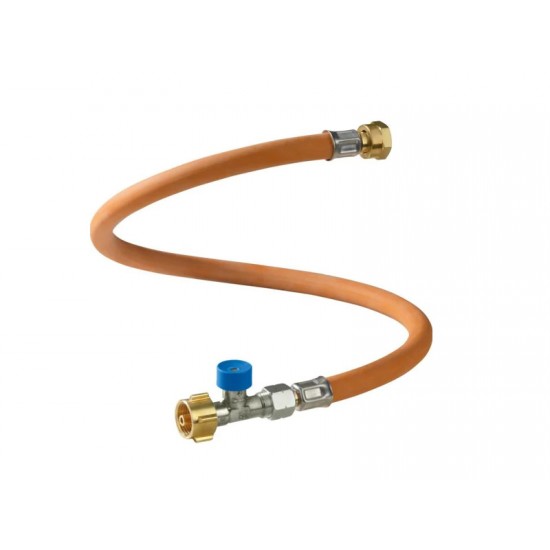 Furtun pentru gaz, de inalta presiune GOK Caramatic ConnectDrive cu supapa de siguranta PS 30 bar G.12 (KLF) x M20 x 1,5 - 450 mm