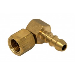 CONECTOR LA 90 GRADE 1/4" ARAGAZ -> STUT FURTUN DE GAZ 8 MM