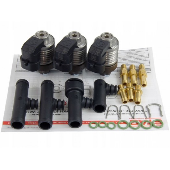 RAMPA INJECTOARE AC W031 STD (1,9 OHMI) - 3 CIL. (cu coturi)